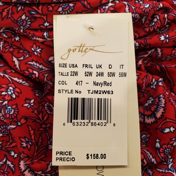 Profile by Gottex Floral Red One Piece Swimsuit - Picture 8 of 8